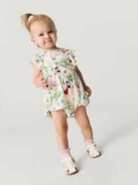 Posh Peanut Snow White Bubble Romper